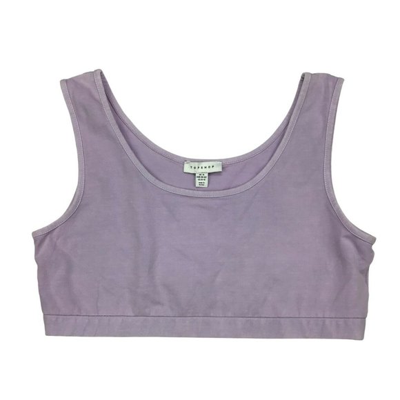 Topshop Womens Bralette Training Bra Stretch Wide Strap Lavender Size XS 0-2 US - Picture 1 of 3